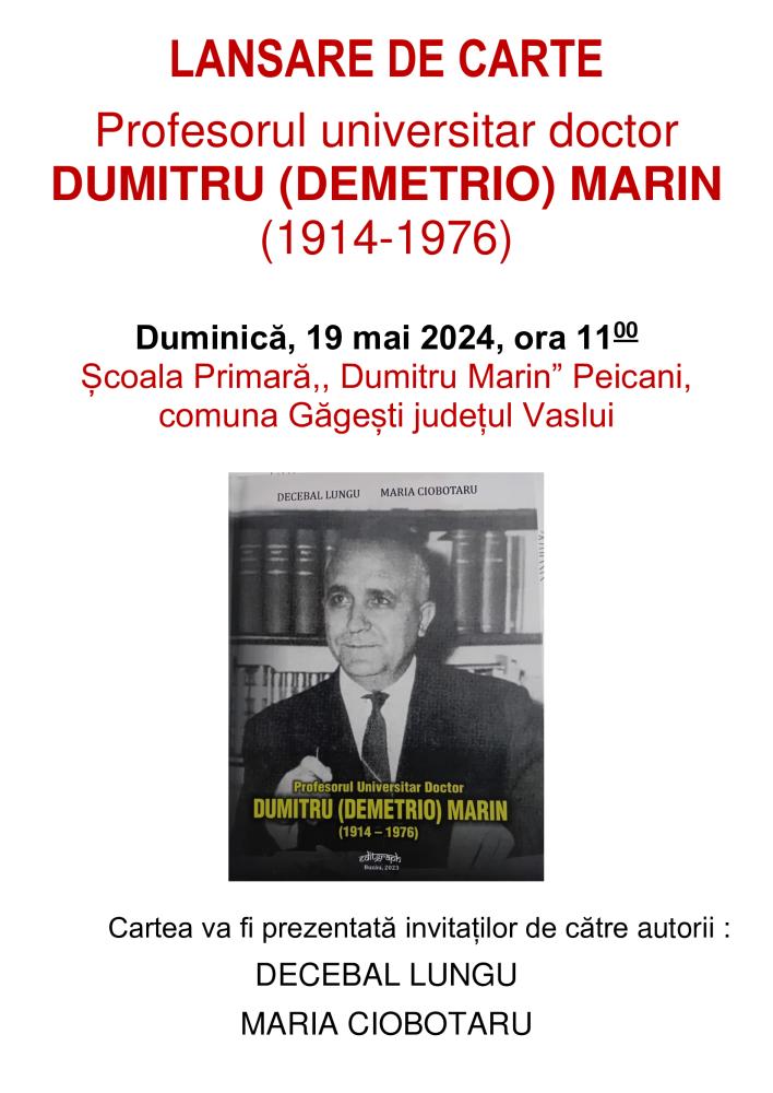 Dumitru (Demetrio) Marin (1914-1976)