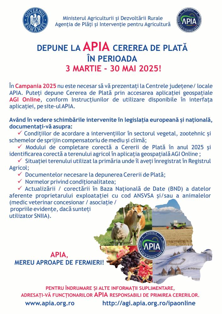 Campania de subvenții APIA 2025
