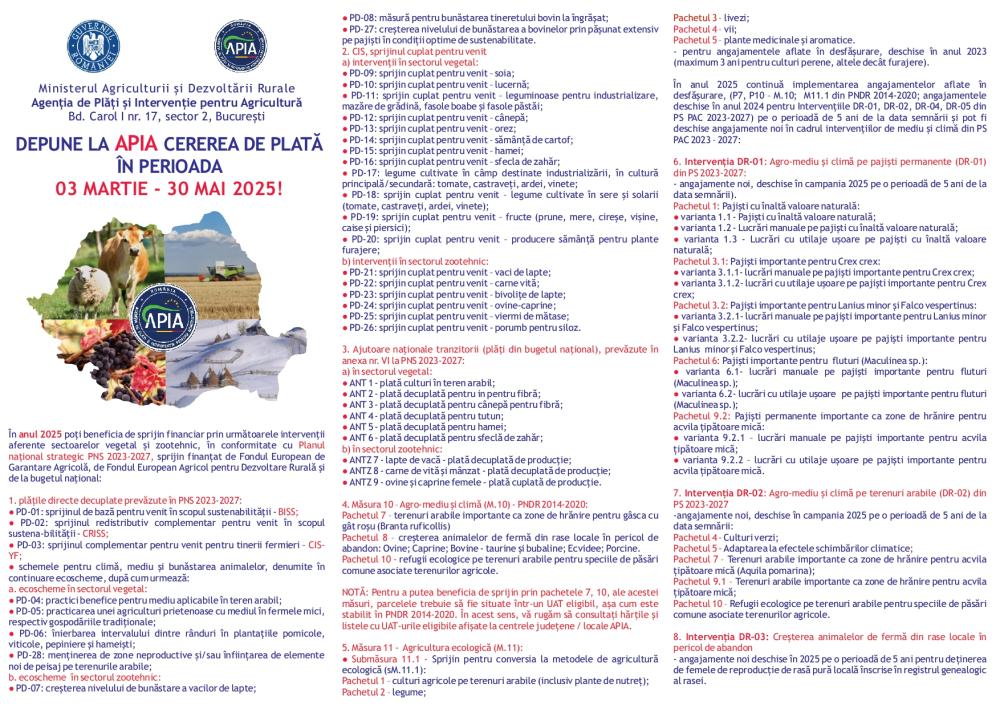 Campania de subvenții APIA 2025