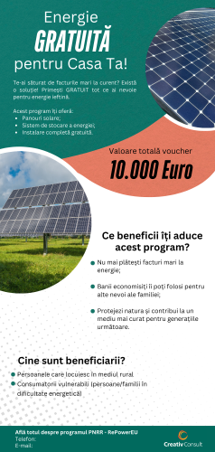 Program RePowerEu - Energie gratuită pentru casa ta!